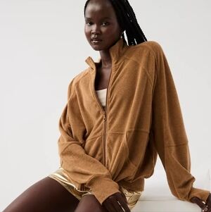 Offline by Aerie Towel Terry Full Zip Sweatshirt